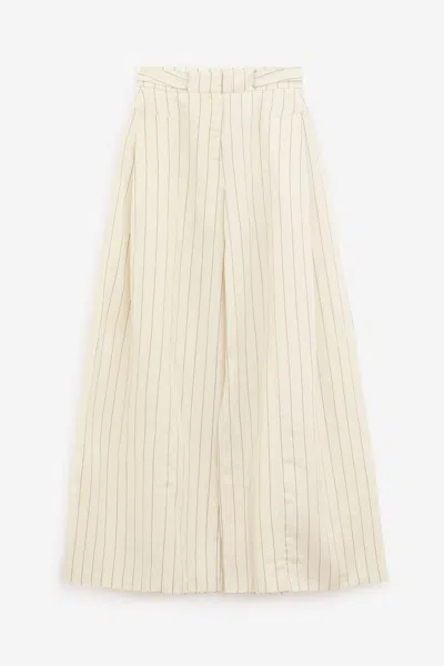 Remain Birger Christensen Wide Suiting Pants In Cream