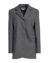 Remain Birger Christensen Woman Blazer Grey Size 6 Recycled Polyester, Wool, Viscose, Elastane