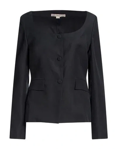 Remain Birger Christensen Woman Jacket Black Size 6 Lyocell, Linen, Polyester