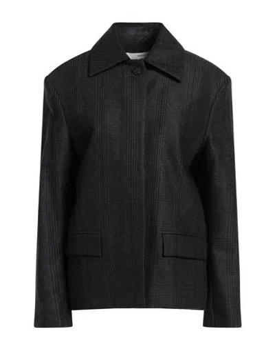 Remain Birger Christensen Woman Jacket Charcoal Size 10 Wool, Polyamide In Gray