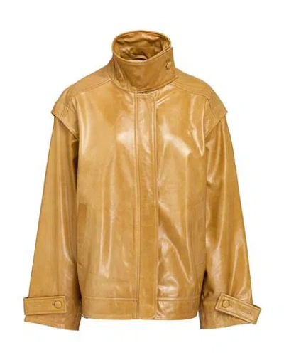Remain Birger Christensen Woman Jacket Marigold Size 10 Sheepskin