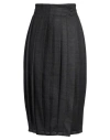 Remain Birger Christensen Woman Midi Skirt Charcoal Size 10 Wool, Polyamide In Grey