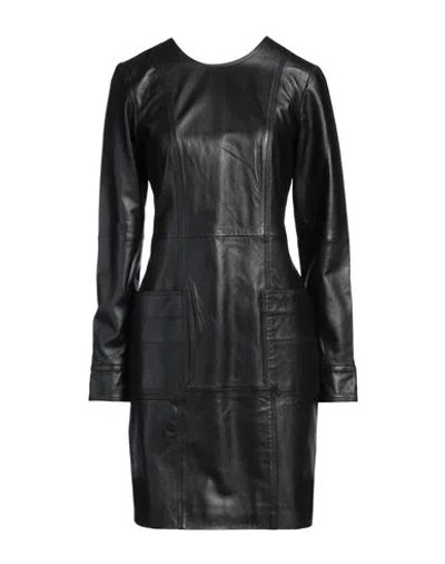 Remain Birger Christensen Woman Mini Dress Black Size 4 Lambskin