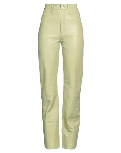 Remain Birger Christensen Woman Pants Light Green Size 6 Sheepskin