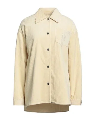 Remain Birger Christensen Woman Shirt Beige Size 10 Cotton, Elastane