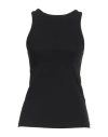 Remain Birger Christensen Woman Tank Top Black Size 8 Organic Cotton, Elastane