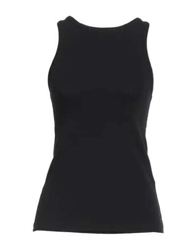 Remain Birger Christensen Woman Tank Top Black Size 8 Organic Cotton, Elastane