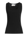 Remain Birger Christensen Woman Tank Top Black Size 8 Organic Cotton, Elastane In Black