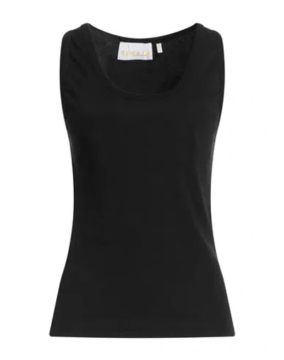 Remain Birger Christensen Woman Tank Top Black Size 8 Organic Cotton, Elastane