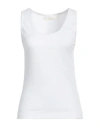 Remain Birger Christensen Woman Tank Top White Size 8 Organic Cotton, Elastane In White