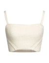 Remain Birger Christensen Woman Top Cream Size 10 Polyester, Acrylic, Wool, Alpaca Wool, Elastane In White