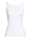 Remain Birger Christensen Woman Tank Top White Size 8 Organic Cotton, Elastane