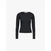 Remain Birger Christensen Womens Black Straight-across-neckline Long Sleeves Stretch-recycled-polyes In Black