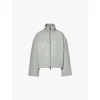 Remain Birger Christensen Bonded Leather Jacket In Neutral Gray