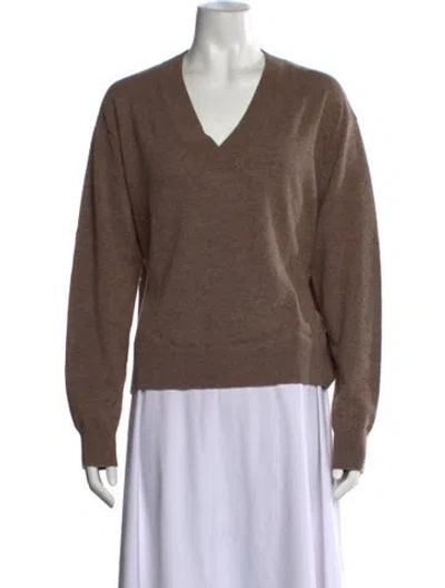 Pre-owned Remain Birger Christensen Wool V-neck Sweater In Brown