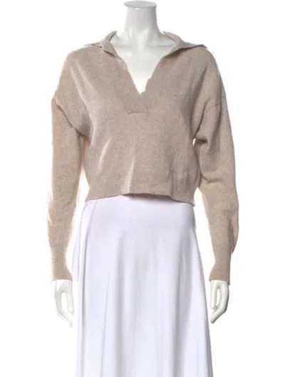Pre-owned Remain Birger Christensen Wool V-neck Sweater In Neutrals