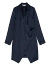 Remain Birger Christensen Wrap Satin Mini Dress In Blue
