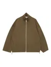 Remain Birger Christensen Zip-front Panelled Jacket In Brown