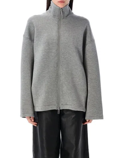 Remain Birger Christensen Zipped Fleece Jacket In Grey