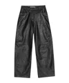Remain Birger Christensen Cocoon Leather Trousers In Black
