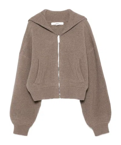 Remain Birger Christensen Cropped Cardigan In Gray