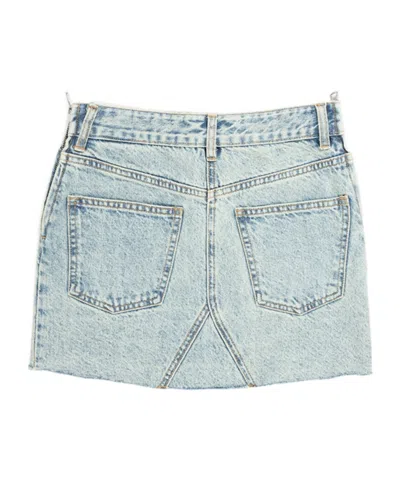 Remain Birger Christensen Faded Stitching Denim Shorts In Green