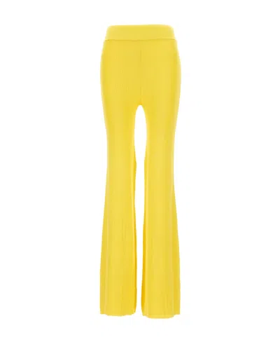 Remain Birger Christensen High-waisted Knitted Trousers In Yellow