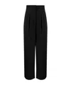 Remain Birger Christensen Wide Leg Pleated Suiting Pant With Back Pockets In Black