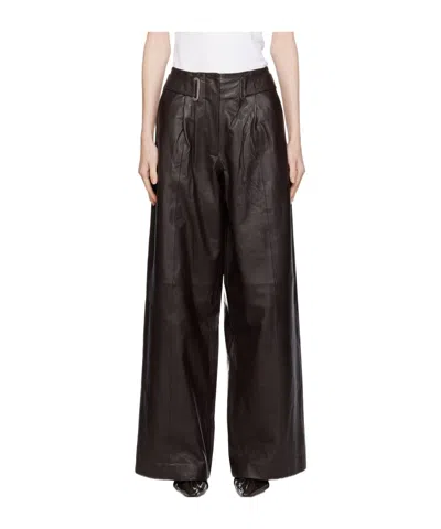 Remain Birger Christensen High-waisted Wide-leg Trousers In Black