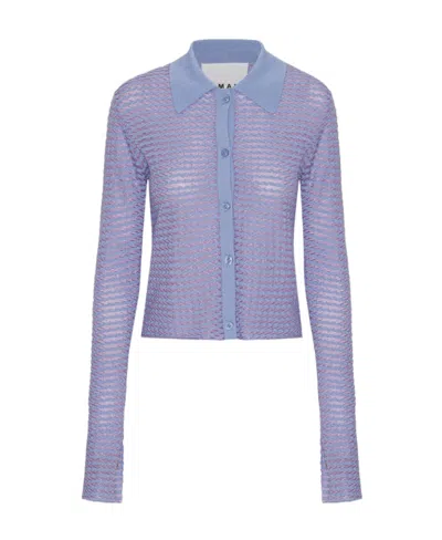 Remain Birger Christensen Knitted Cardigan In Blue
