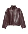 Remain Birger Christensen Leather Jacket In Red
