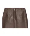 Remain Birger Christensen Leather Mini Skirt In Brown