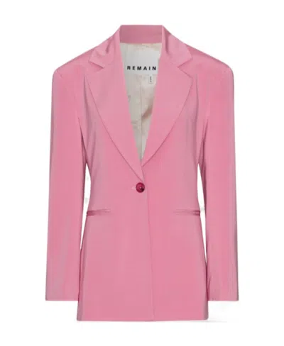 Remain Birger Christensen Logo Suit Jacket In Pink