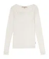 Remain Birger Christensen Long-sleeved Jersey Pullover In White
