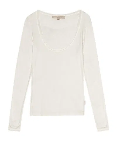 Remain Birger Christensen Long-sleeved Jersey Pullover In White