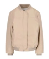 Remain Birger Christensen Long-sleeved Leather Jacket In Nude