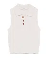 Remain Birger Christensen Knitted Polo Top In White