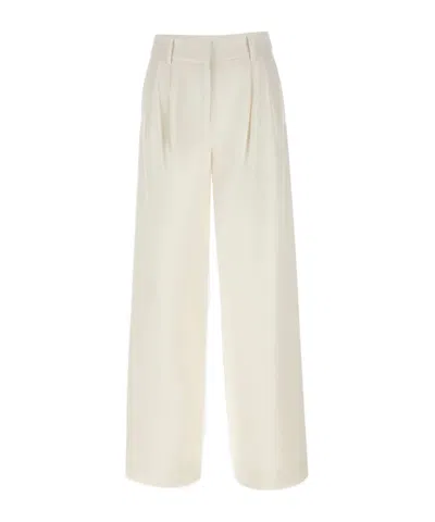 Remain Birger Christensen Pleat-detailing Concealed-fastening Tailored Trousers In White