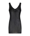 Remain Birger Christensen Sequin-detail Transparent-effect Top In Black