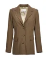 Remain Birger Christensen Single-breasted Suit Jacket In Green