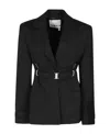 Remain Birger Christensen Strap Long-sleeved Suit Jacket In Black