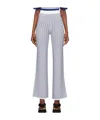 Remain Birger Christensen Striped Flared Casual Pants In White