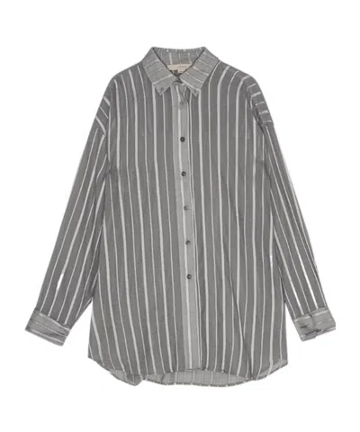 Remain Birger Christensen Striped Shirt In Gray