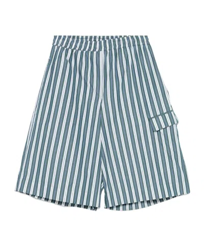 Remain Birger Christensen Striped Shorts In Blue