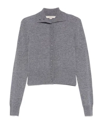Remain Birger Christensen Turtleneck Cardigan In Gray