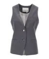 Remain Birger Christensen V-collar Button Vest In Black