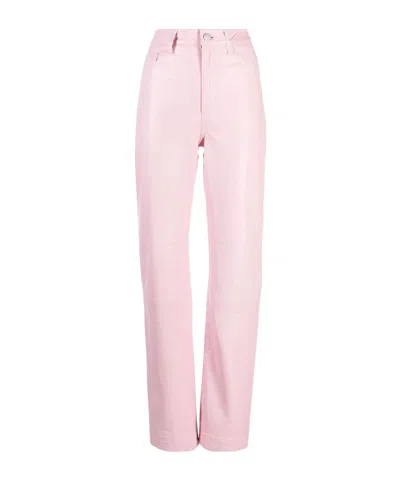 Remain Birger Christensen Zip Five-pocket Casual Pants In Pink