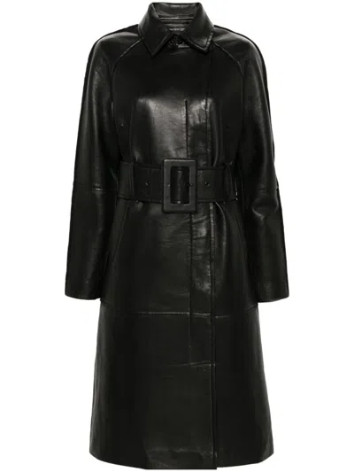 Remain Birger Christensen Bonded Coat In Black