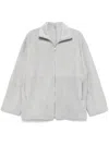 Remain Birger Christensen Bonded Leather Jacket In Grey