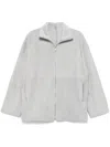 Remain Birger Christensen Bonded Leather Jacket In Grey